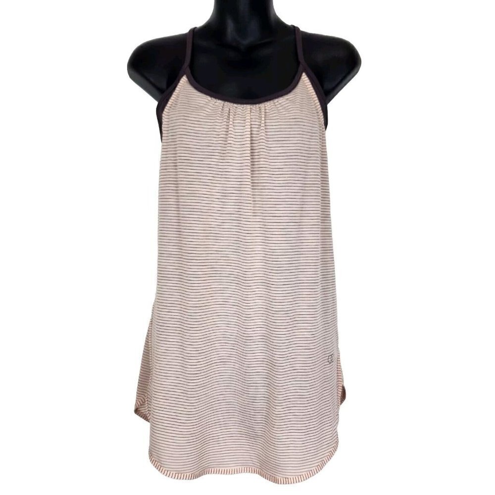 Calia By Carrie Underwood NWT Double Layer Tank Top S Pink Plum Stripe Active